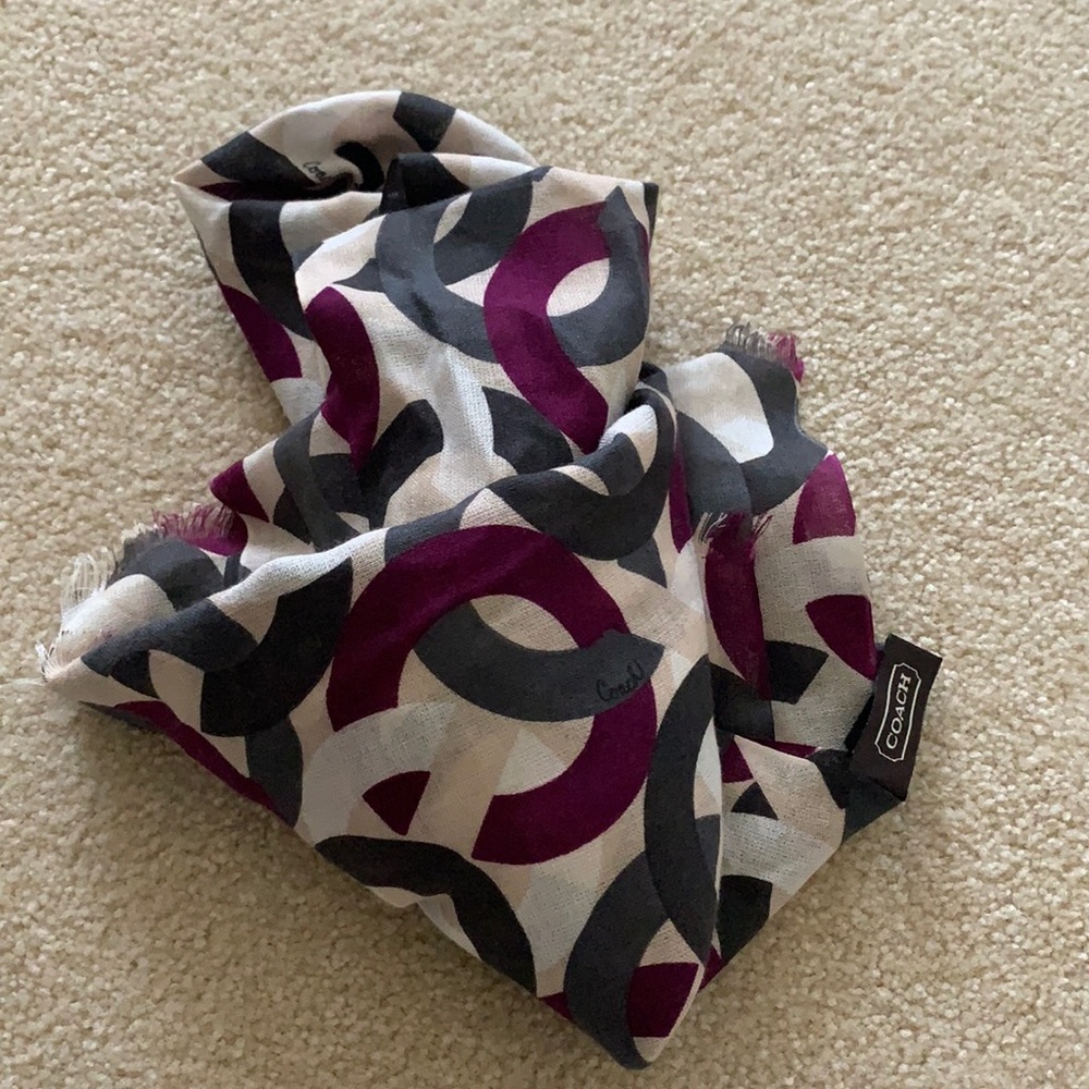 AUTHENTIC Coach Silk & Cashmere blend scarf